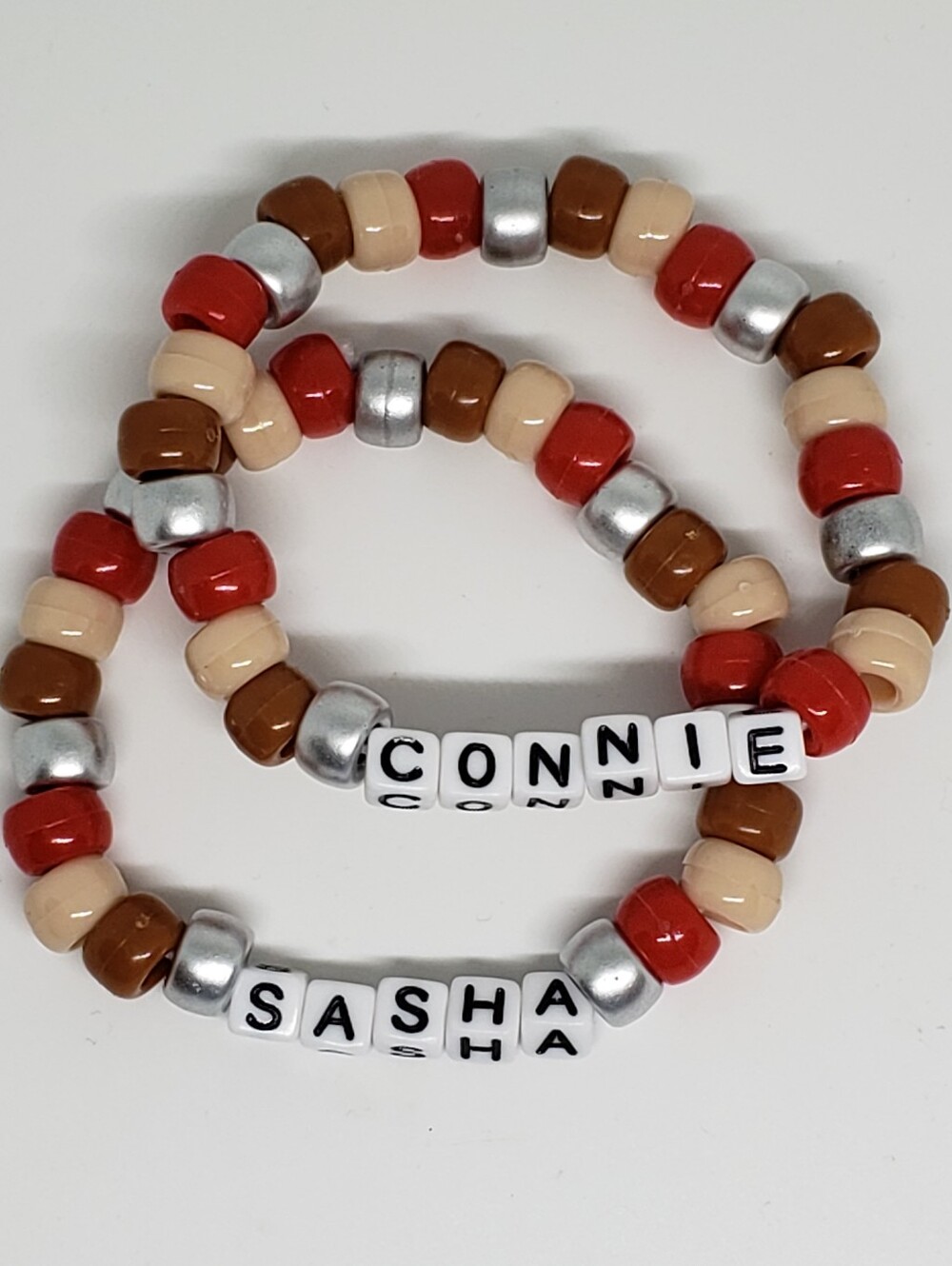 Handmade Beaded Attack On Titan Connie Sasha Kandi Bracelet Set